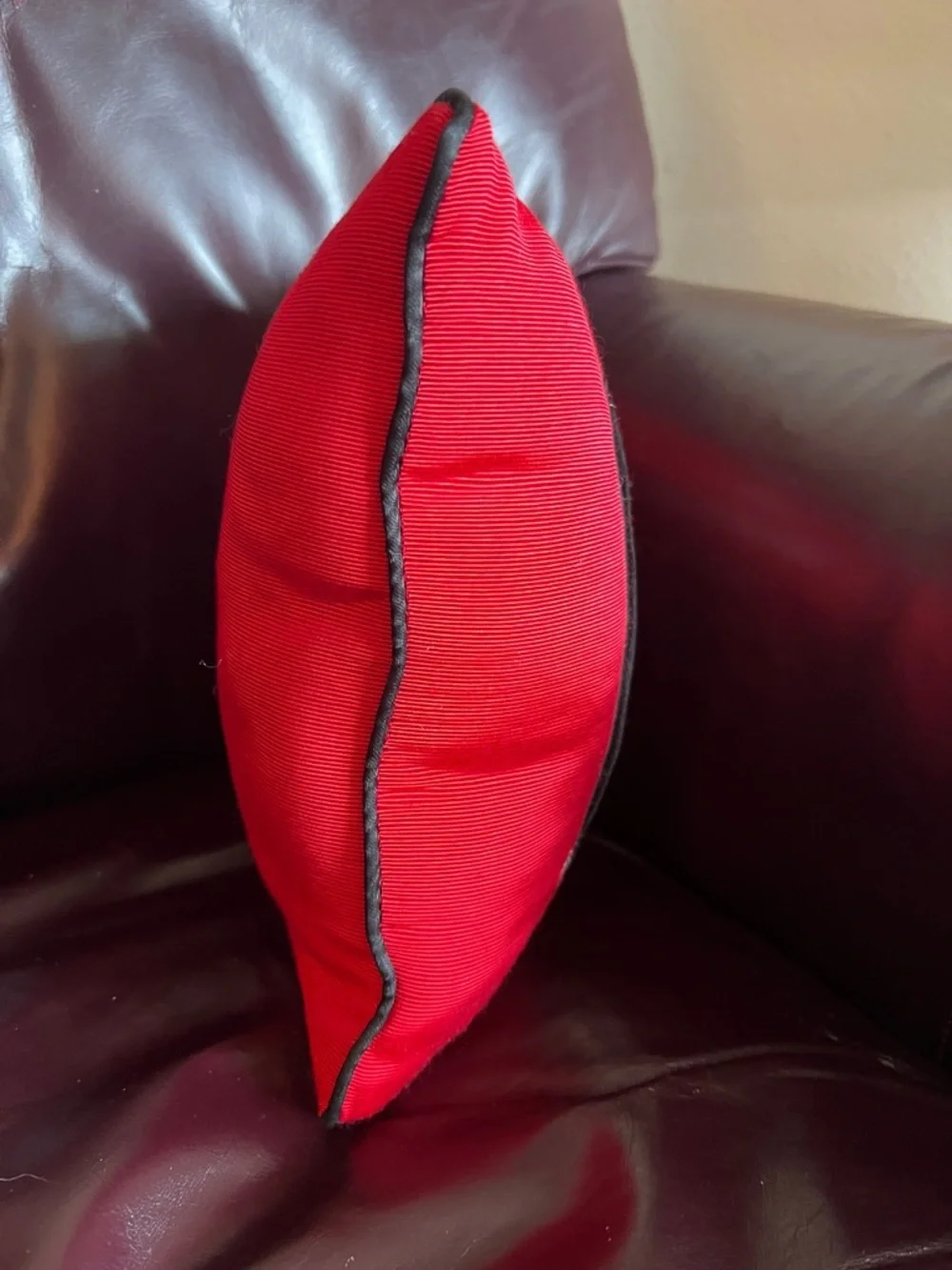All Dressed Up and Nowhere To Go Small Red Shimmery Throw Accent Pillow